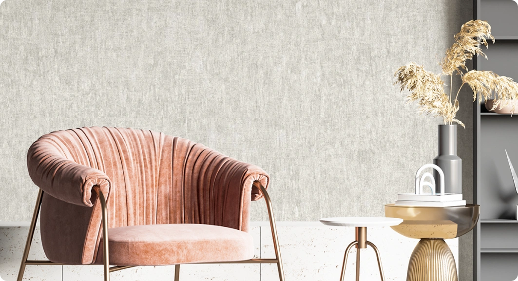 Minimalist beige wallpaper with brush texture